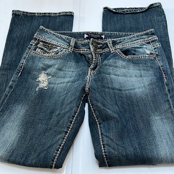 Vigoss boot cut jeans size 7/29 Juniors - Picture 1 of 10